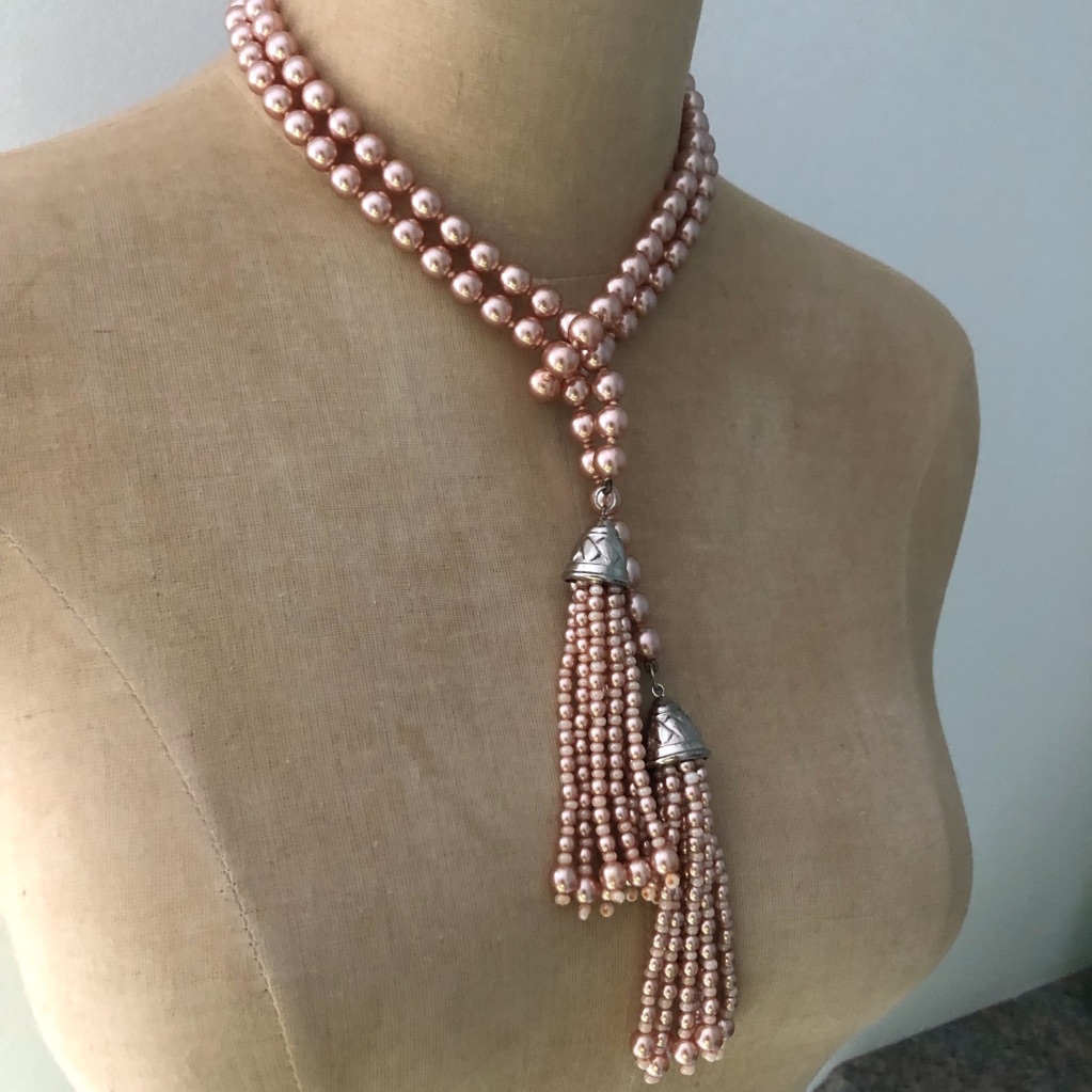 Blush Colored Pearl Lariat